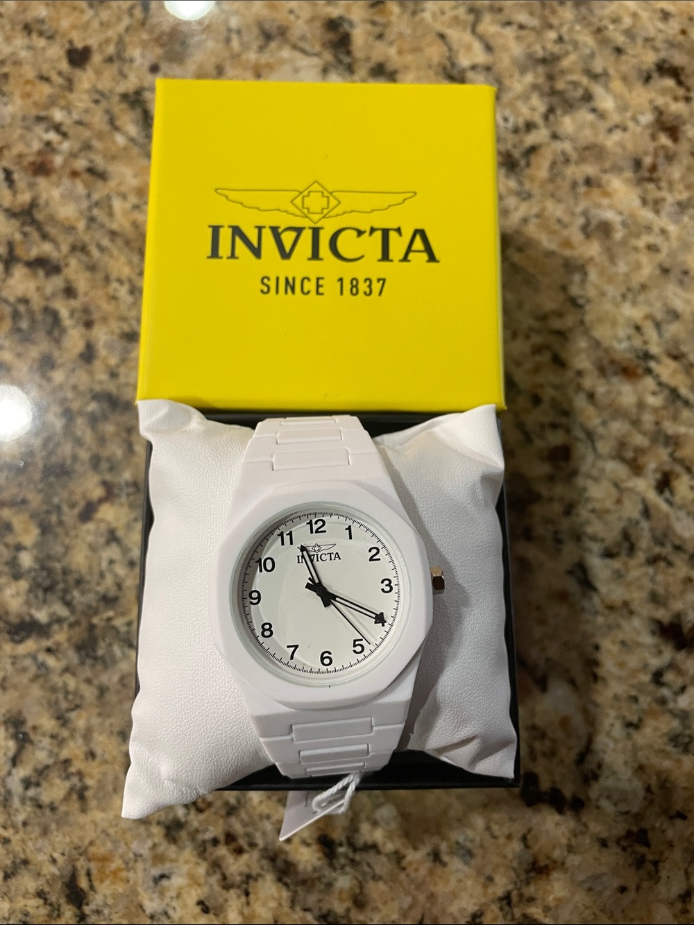 Invicta White Analog Resin Strap Watch